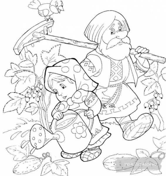 Раскраски русские народные сказки