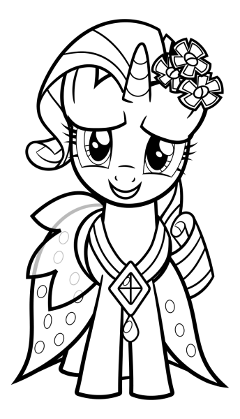 Раскраска пони Рарити