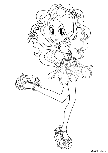 Раскраски Эквестрия герлз Радужный рок