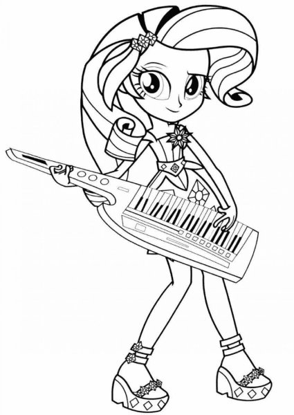Раскраска Эквестрия герлз рок