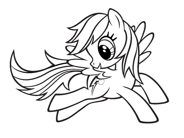 Пинки Пай Радуга Дэш раскраска