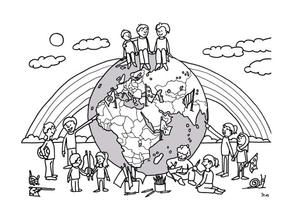 Раскраска Дружба народов