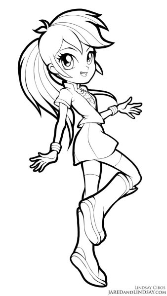 Раскраска Рейнбоу Дэш Эквестрия герлз