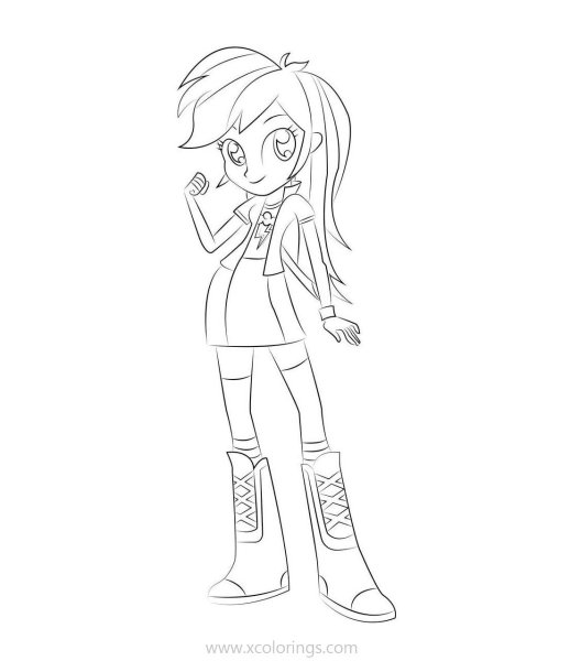 Раскраска Радуга Дэш из Эквестрии