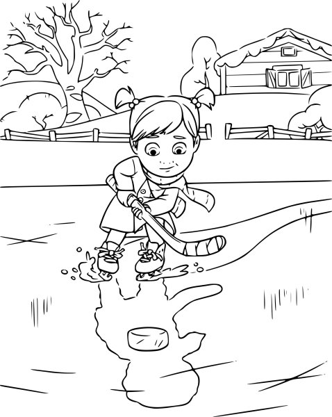 Безопасность на льду для детей раскраски