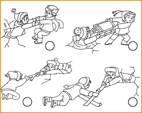 Безопасность на льду для детей раскраски