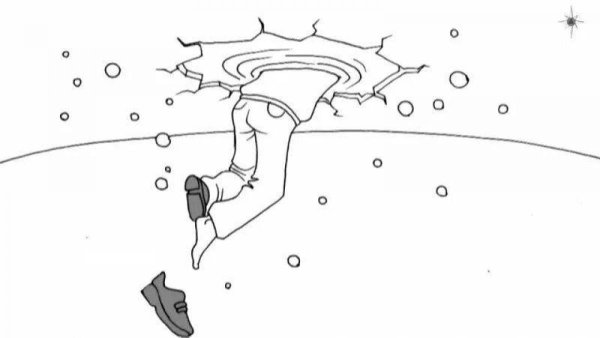 Раскраска опасность на льду