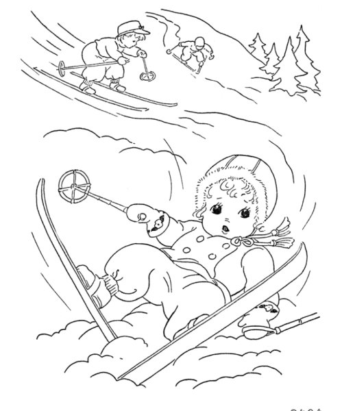 Безопасность зимой раскраски для детей