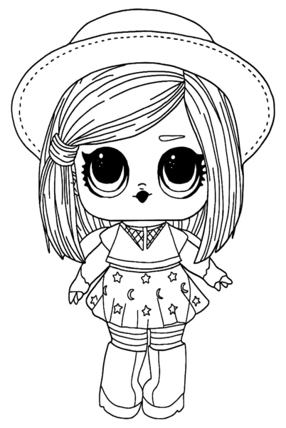 Кукла ЛОЛ raskraska