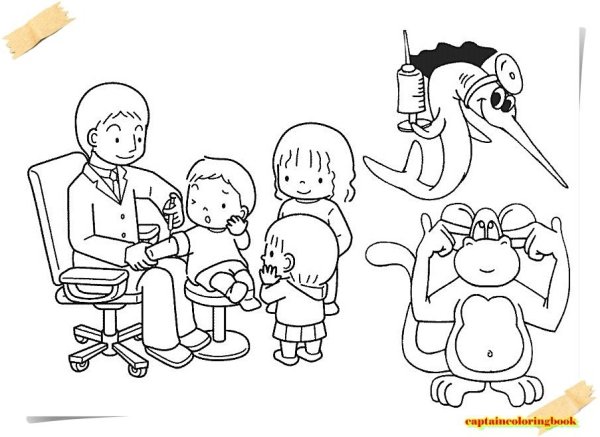 Вакцинация раскраска