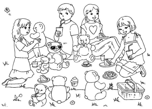 Раскраска семья
