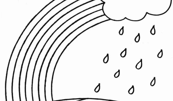 Раскраска Радуга для детей 3-4