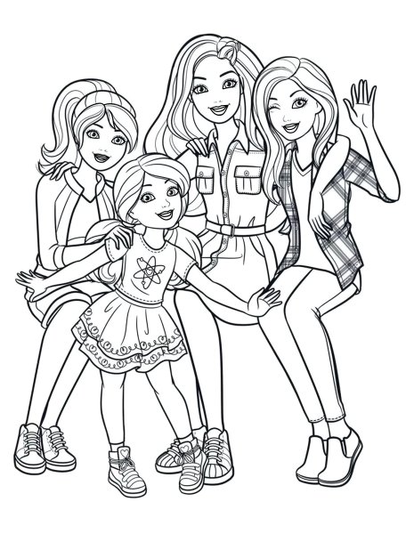 Раскраски Барби Челси Скиппер