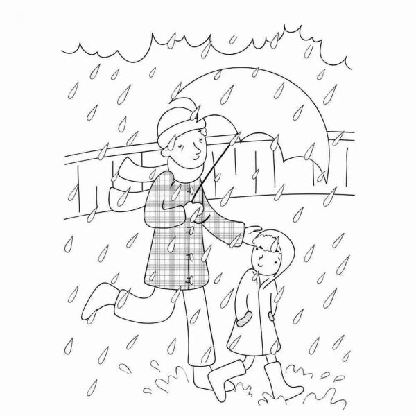 Прогулка раскраска для детей