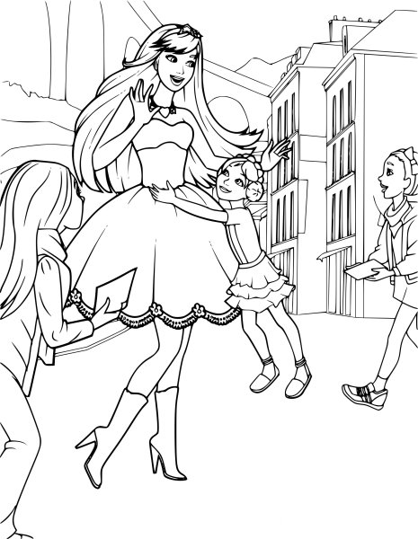 Раскраски для девочек Академия принцесс