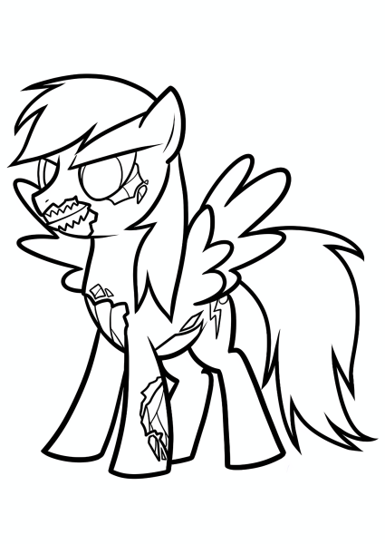 Пинки Пай Радуга Дэш раскраска