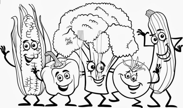 Витамины раскраска для детей