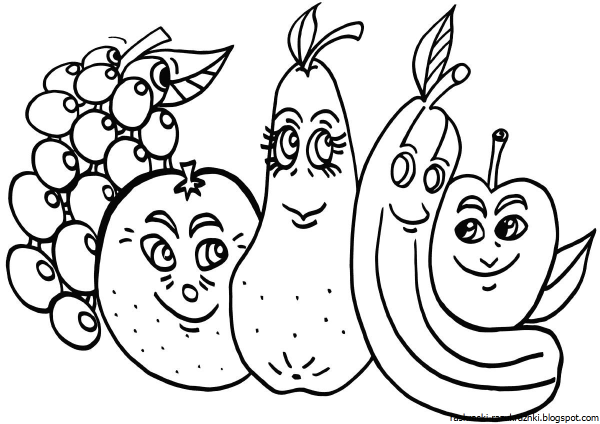 Здоровое питание раскраска