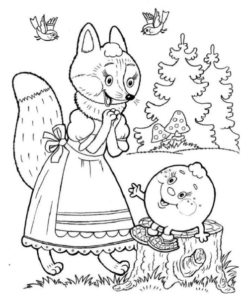 Раскраска герои сказок