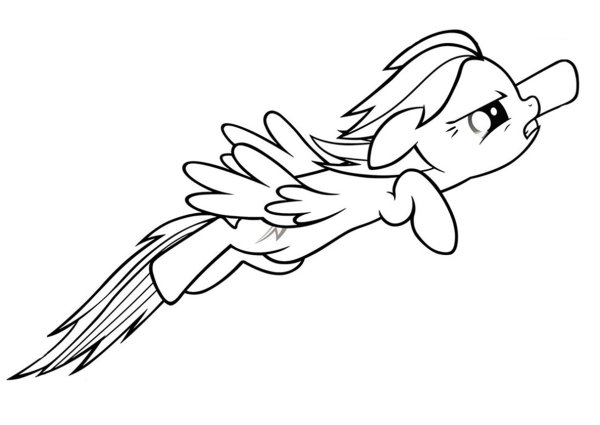 My little Pony раскраска Радуга Дэш