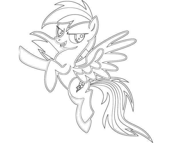 My little Pony раскраска Радуга Дэш