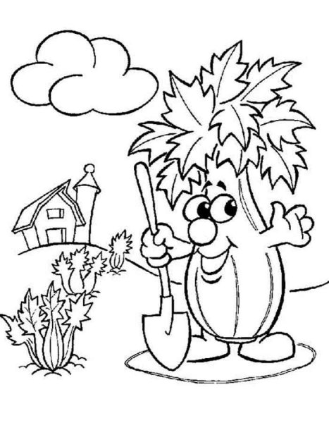 Огород для раскрашивания