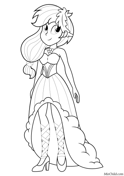 Раскраска Радуга Дэш из Эквестрии