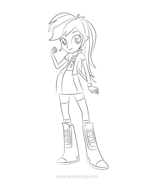 Раскраска Радуга Дэш из Эквестрии