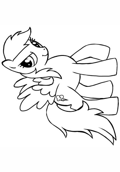 Раскраска чудо молнии пони