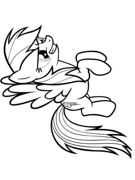 Рейнбоу Дэш Русалка раскраска