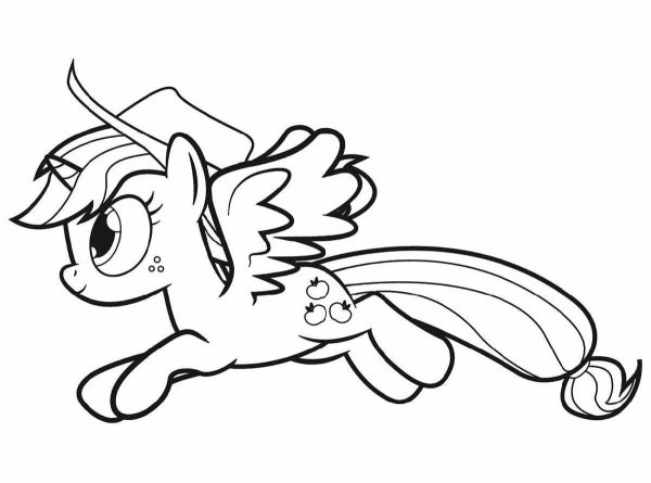 Раскраска my little Pony эпл Джек
