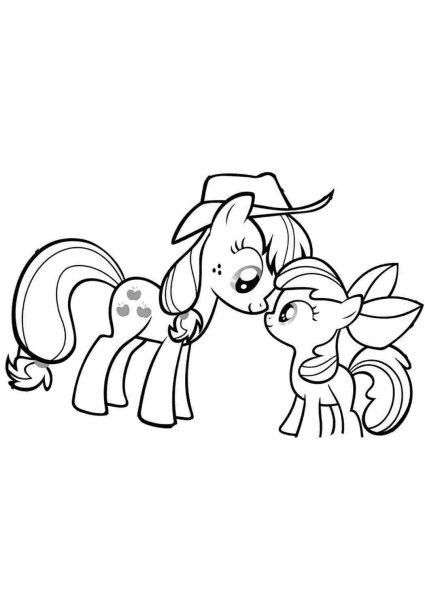 Раскраска пони епулблум