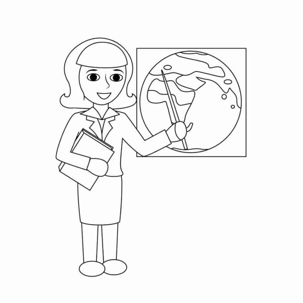 Учитель раскраска для детей