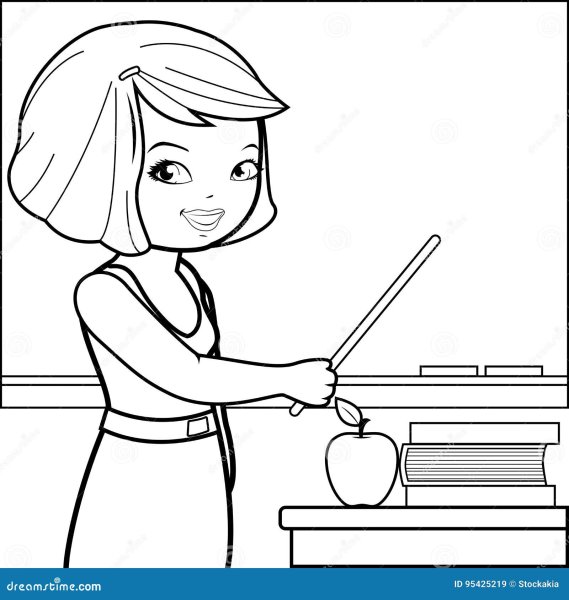 Раскраска учитель