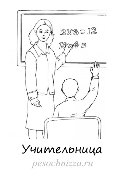 Раскраска профессия учитель