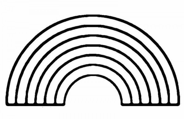 Радуга раскраска для детей