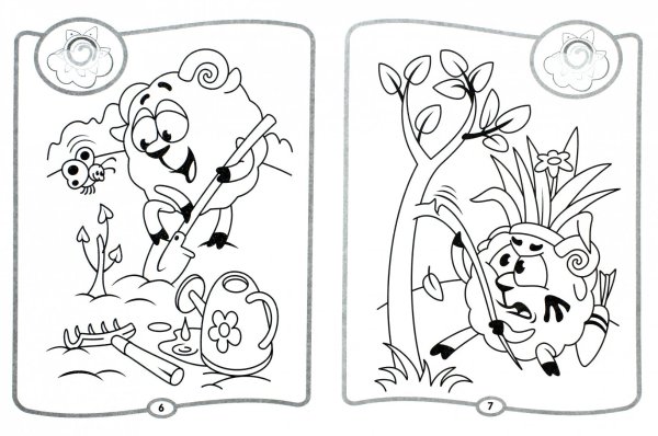 Несколько раскрасок на одном листе