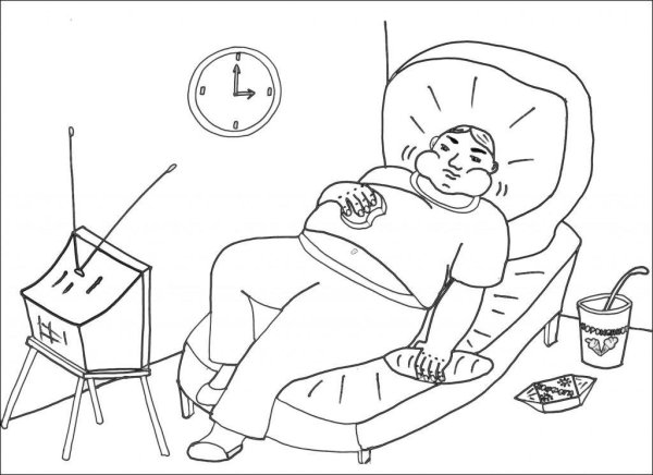 Раскраска вредные привычки для детей