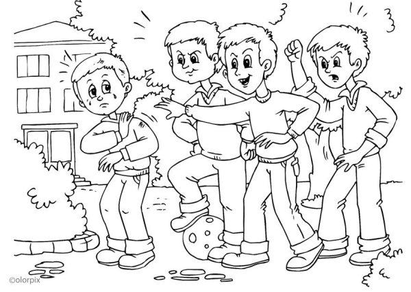 Раскраска плохие поступки