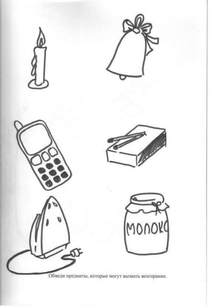 Раскраска опасные предметы