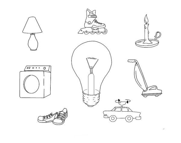 Раскраска Электроприборы