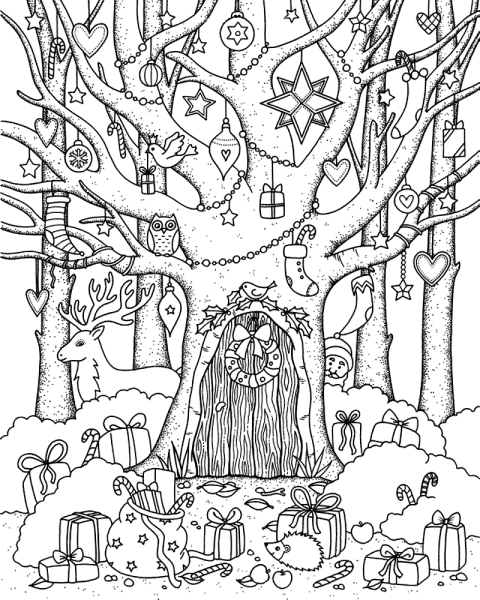 Раскраска "сказочный лес"