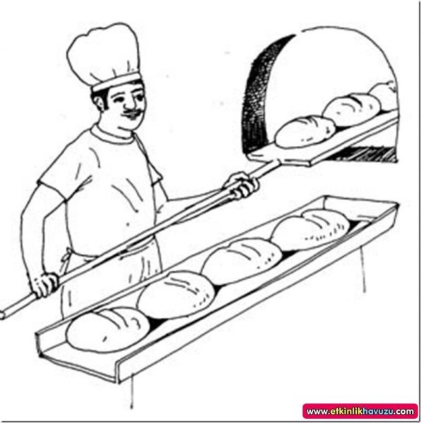 Раскраски пекарь хлеба для детей