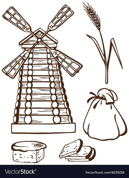 Раскраска для детей хлеб и пшеница