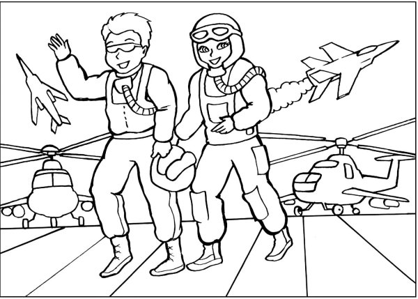 Раскраска летчик