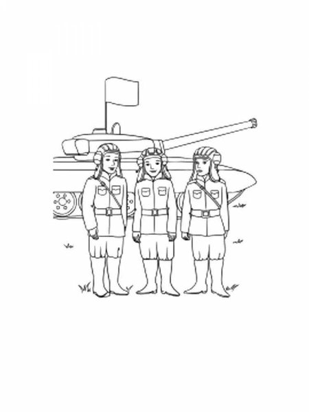Танкист раскраска