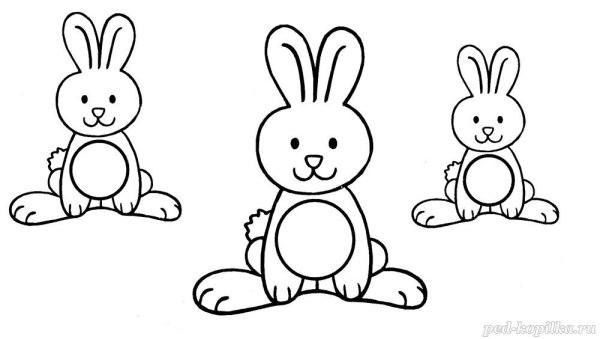 Раскраска большой маленький для детей