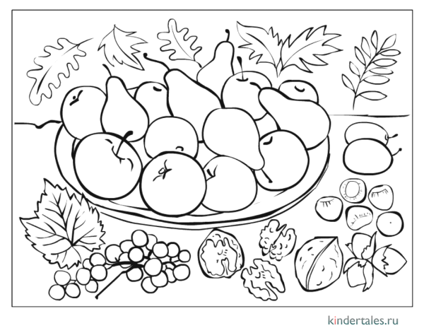 Дары осени раскраски для детей