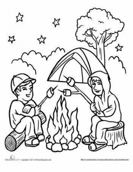 Огонь друг раскраска для детей