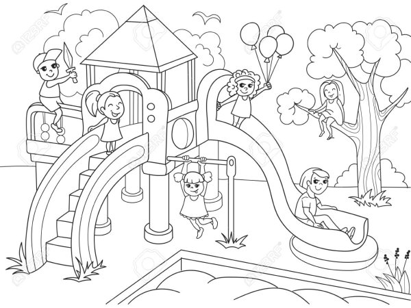 Детская площадка для раскрашивания